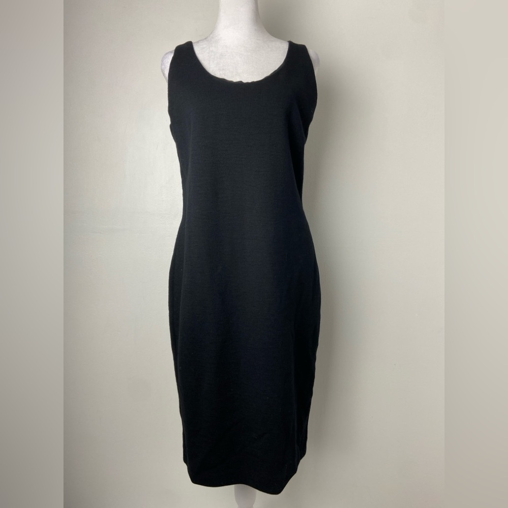 Karen Kane Womens Wool Stretch Black Strappy Bodycon Sheath Dress Size S/M